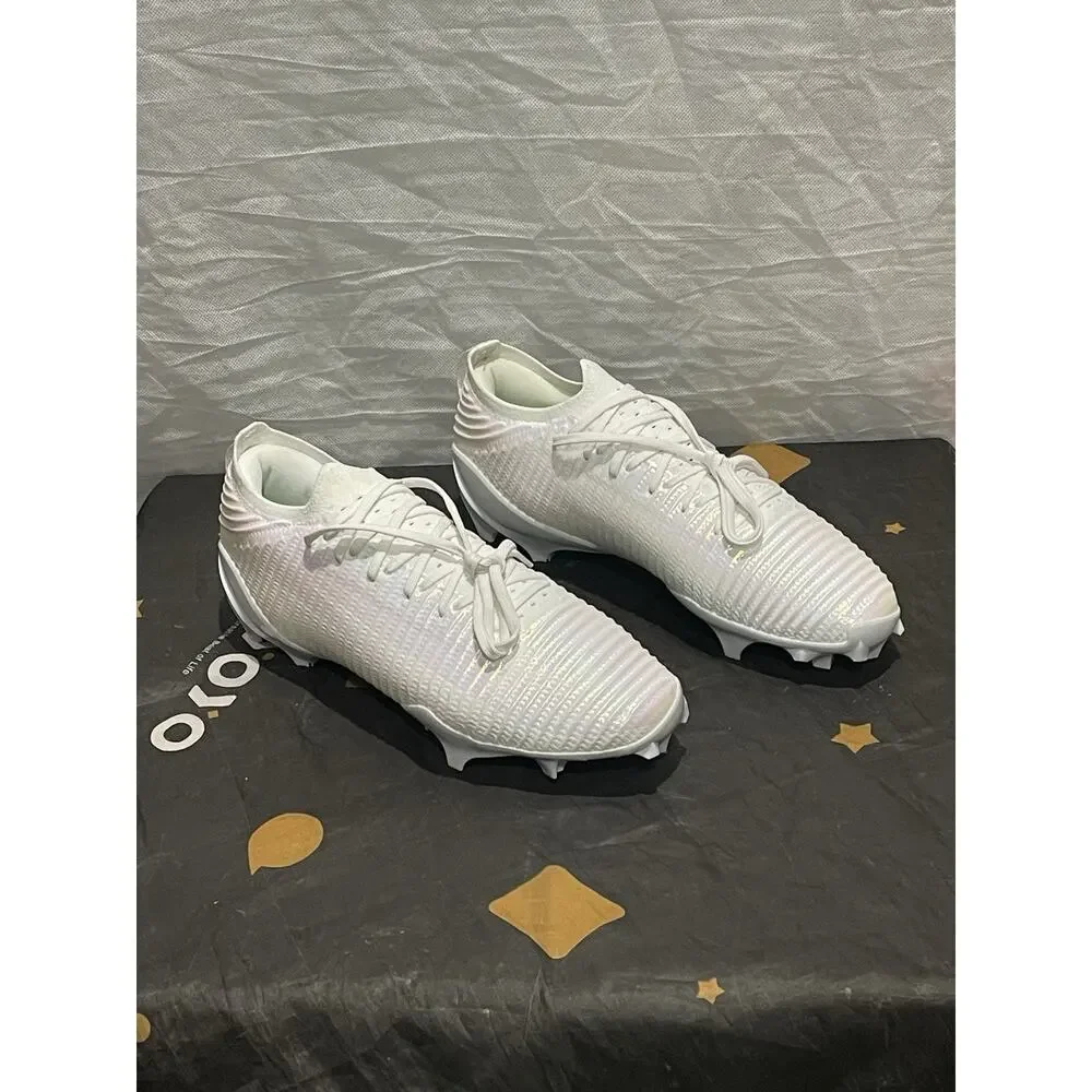 New Men’s 11.5 Under Armour Blur Pro 3028220-100 White Lace Up Football Cleats